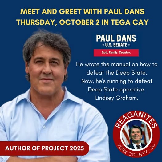 Paul Dans for US Senate: The Future of South Carolina (FREE EVENT) + Reaganites Silent Auction